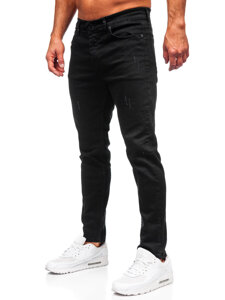 Pantaloni negri pentru bărbați, blugi slim fit Bolf 6675