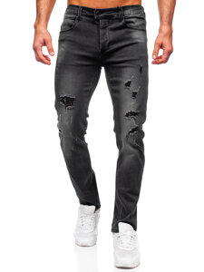 Pantaloni negri pentru bărbați, blugi slim fit Bolf MP0018N