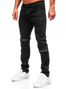 Pantaloni negri pentru bărbați, blugi slim fit Bolf MP0117N