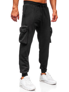 Pantaloni negri pentru bărbați, joggeri cargo, pantaloni de trening de la Bolf K17