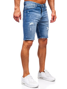 Pantaloni scurți albaștri din denim pentru bărbați Bolf 0366