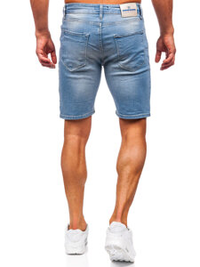 Pantaloni scurți albaștri din denim pentru bărbați Bolf 0464