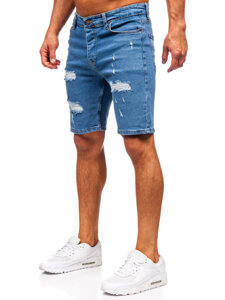 Pantaloni scurți albaștri din denim pentru bărbați Bolf 0786