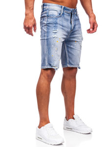 Pantaloni scurți albaștri din denim pentru bărbați Bolf MP0263BC