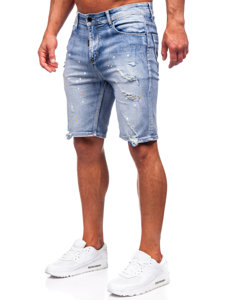 Pantaloni scurți albaștri din denim pentru bărbați Bolf MP0263BC