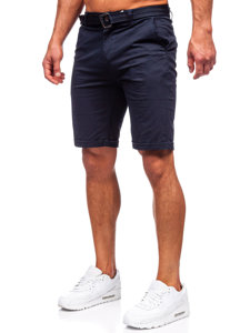 Pantaloni scurți bleumarin cu curea Bolf XX160085