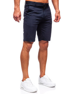 Pantaloni scurți bleumarin cu curea Bolf XX160085