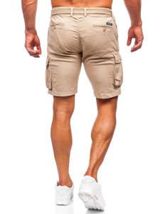 Pantaloni scurți cargo cu curea camel Bolf 010