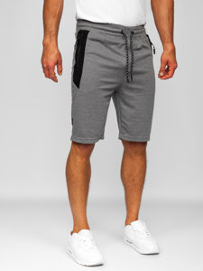 Pantaloni scurți de training gri-negru Bolf Q3874