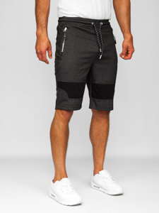 Pantaloni scurți de training negru-alb Bolf Q3877