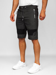 Pantaloni scurți de training negru-alb Bolf Q3877