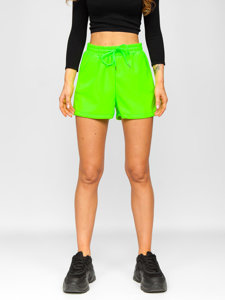 Pantaloni scurți de training verde-neon dame Bolf H60