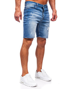 Pantaloni scurți din denim bleumarin Bolf 0458