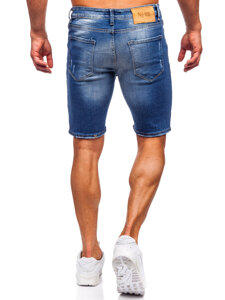 Pantaloni scurți din denim bleumarin pentru bărbați Bolf 0369