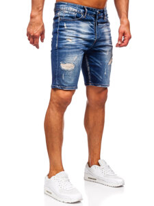 Pantaloni scurți din denim bleumarin pentru bărbați Bolf 0582