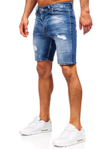 Pantaloni scurți din denim bleumarin pentru bărbați Bolf 0596