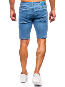 Pantaloni scurți din denim bleumarin pentru bărbați Bolf 0735