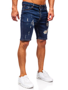 Pantaloni scurți din denim bleumarin pentru bărbați Bolf 0785