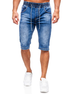 Pantaloni scurți din denim bleumarin pentru bărbați Bolf KR1505