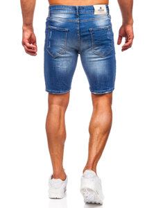 Pantaloni scurți din denim pentru bărbați bleumarin Bolf 0592