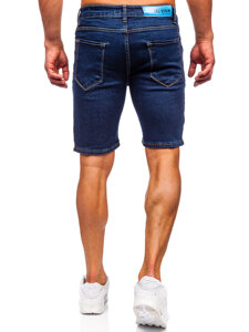 Pantaloni scurți din denim pentru bărbați bleumarin Bolf 0766