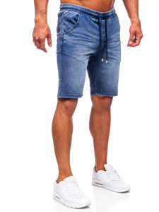 Pantaloni scurți din țesătură pentru bărbați bleumarin Bolf MP0267BS