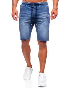 Pantaloni scurți din țesătură pentru bărbați bleumarin Bolf MP0267BS