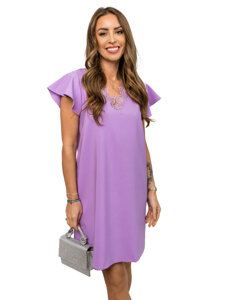 Rochie cu dantelă violet dame Bolf VE45