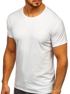 T-shirt fără imprimeu pentru bărbat alb Bolf 2006