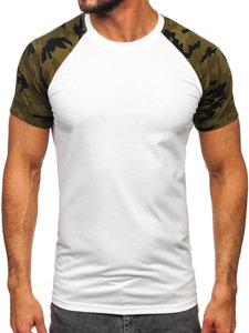 Tricou alb-army Bolf 8T82