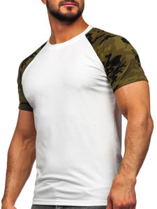 Tricou alb-army Bolf 8T82