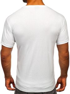 Tricou alb cu imprimeu Bolf 142172