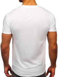 Tricou alb cu imprimeu Bolf KS2538