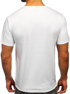 Tricou alb cu imprimeu Bolf KS2620