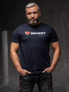 Tricou bărbătesc bleumarin din colecția Igor Brudny cu imprimeu 02