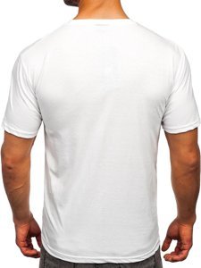 Tricou cu imprimeu alb Bolf 0202