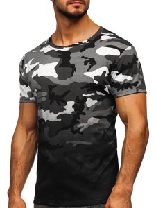 Tricou cu imprimeu gri army Bolf S808