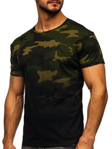 Tricou cu imprimeu kaki army Bolf S808