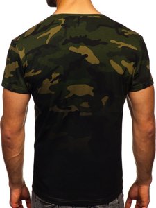 Tricou cu imprimeu kaki army Bolf S808