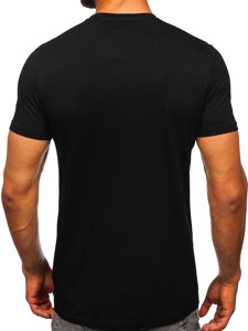 Tricou din bumbac cu imprimeu negru 4F M539