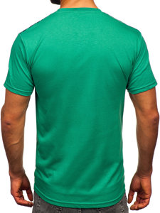 Tricou din bumbac cu imprimeu verde Bolf 14720