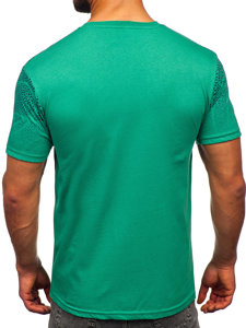 Tricou din bumbac verde Bolf 14710