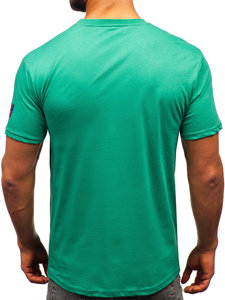 Tricou din bumbac verde Bolf 14736