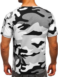 Tricou gri-deschis gri-deschis cu imprimeu army 14930