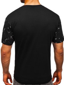 Tricou negru-gri cu imprimeu Bolf 300