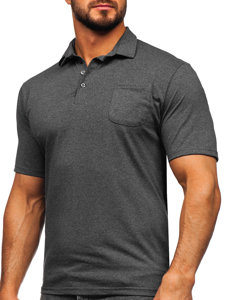 Tricou polo din bumbac grafit Bolf 143006