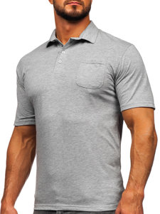 Tricou polo din bumbac gri Bolf 143006