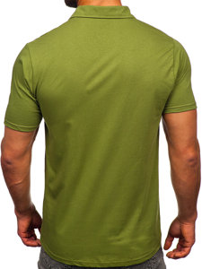 Tricou polo din bumbac verde Bolf 143006