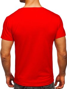 Tricou rosu cu imprimeu Bolf Y70015