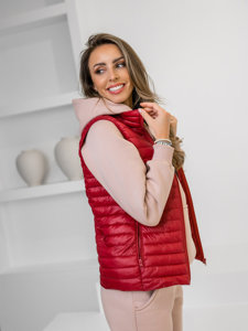 Vestă bordo matlasată dame Bolf 5M702